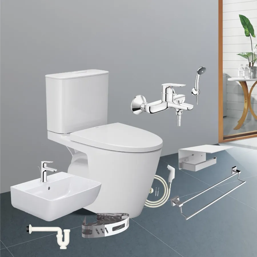 Thiết bị vệ sinh (Bồn cầu, chậu rửa, vòi sen tắm, gương soi, phụ kiện)