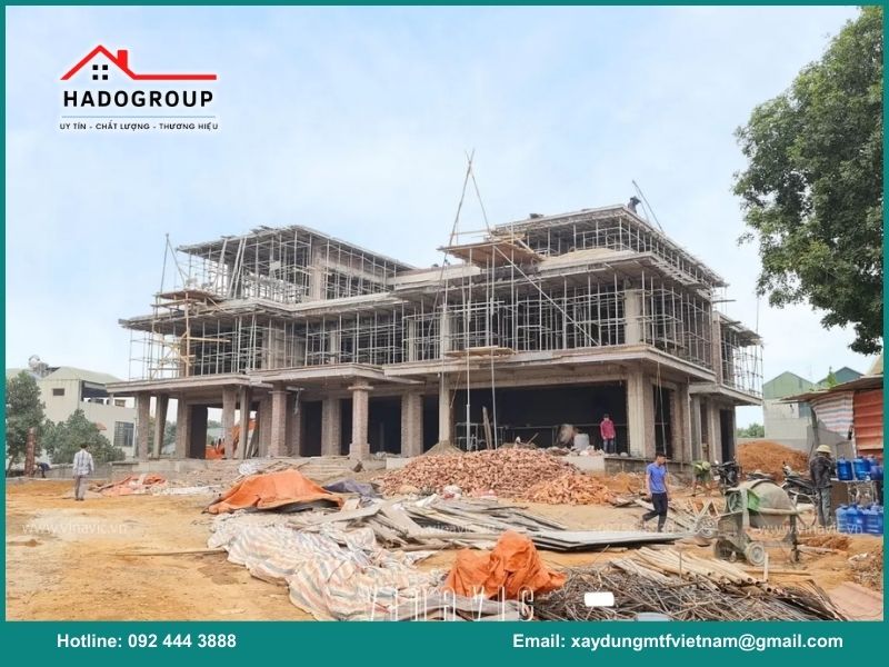 Quy trình xây dựng phần thô tại Ba Đình của Hadogroup