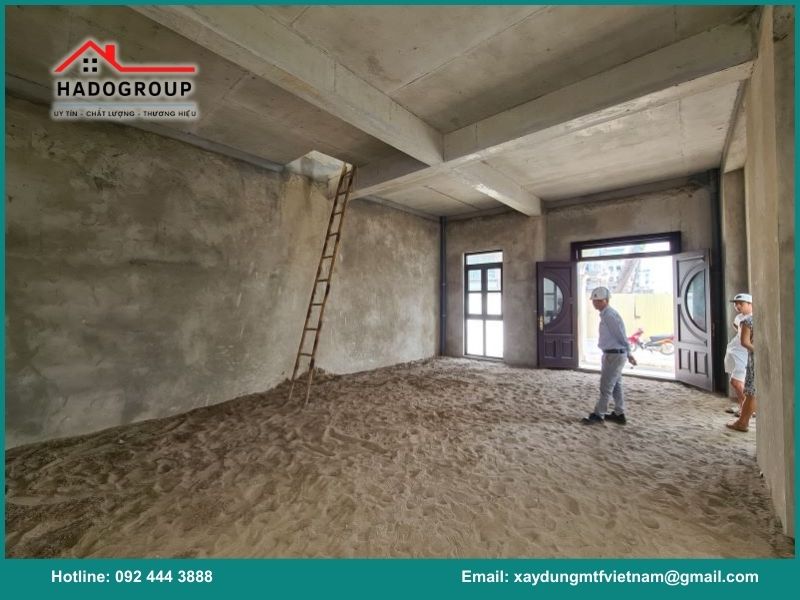 Quy trình xây dựng phần thô tại Giảng Võ của Hadogroup