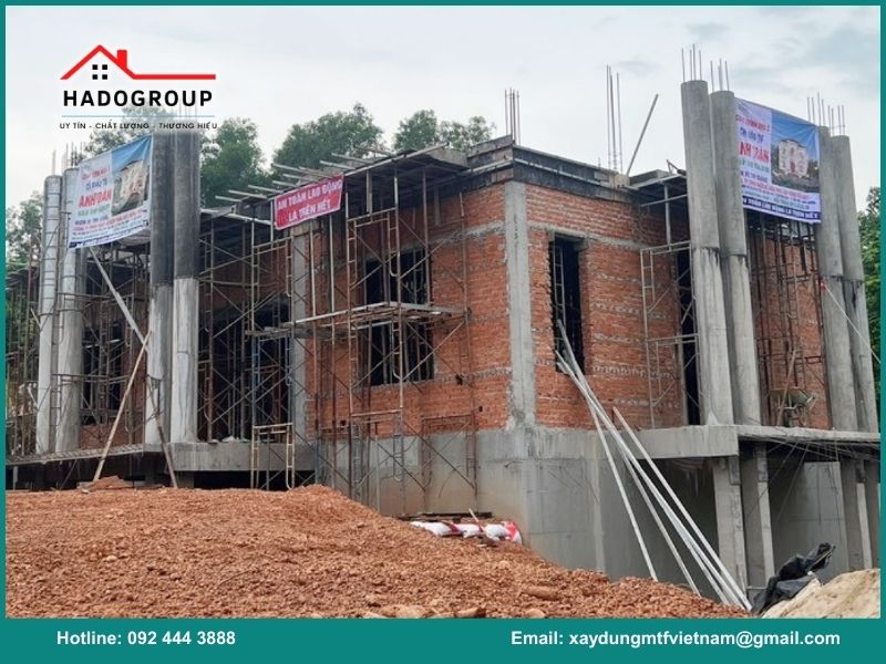 Quy trình xây dựng phần thô tại Ngọc Hà của Hadogroup